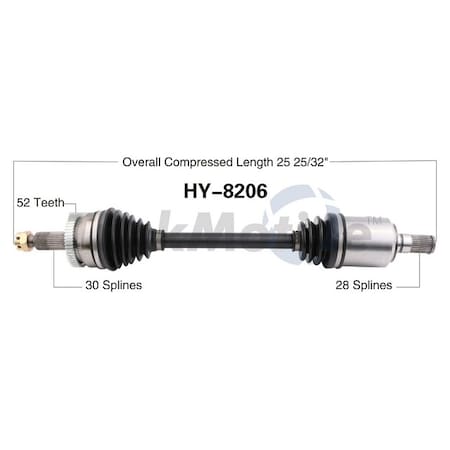 Surtrack Axle Cv Axle Shaft, Hy-8206 HY-8206